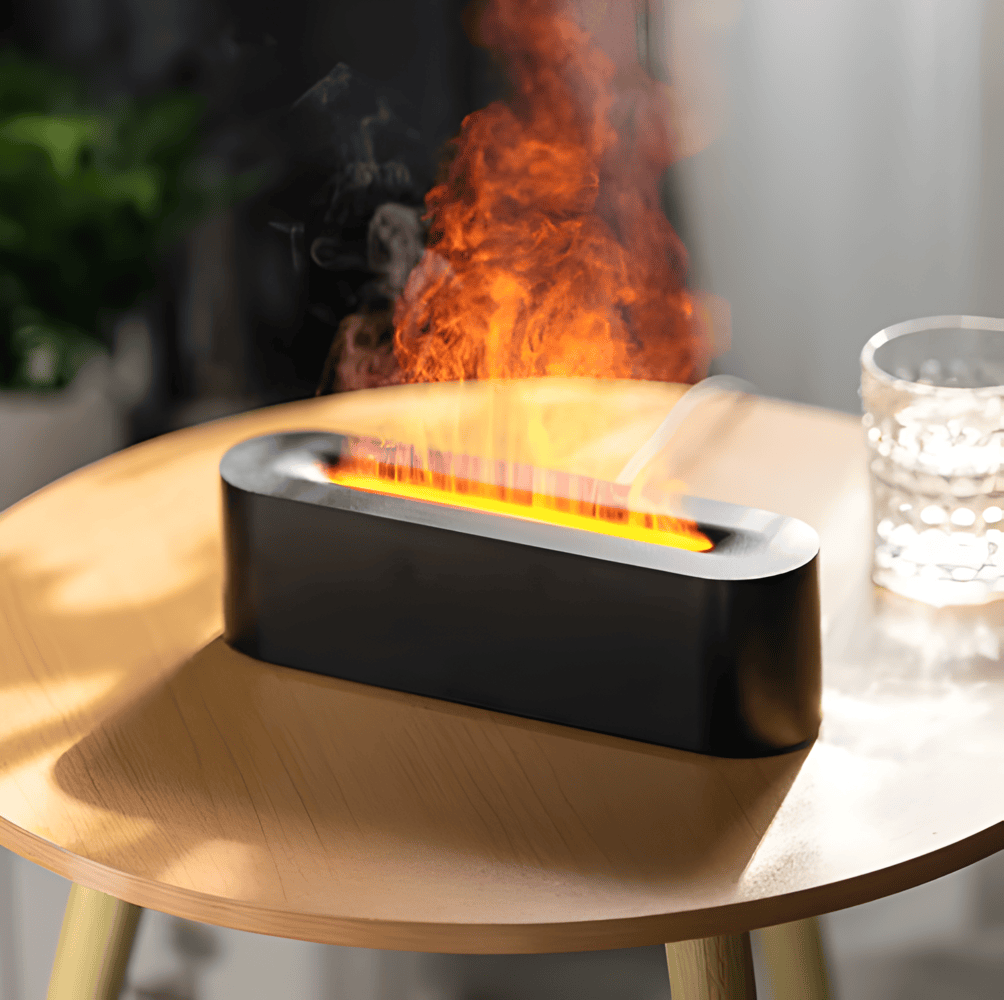 GloMist Luftfuktare - 7 FĂ€rgskiftande LED-lampor och USB-driven Aromdiffusor