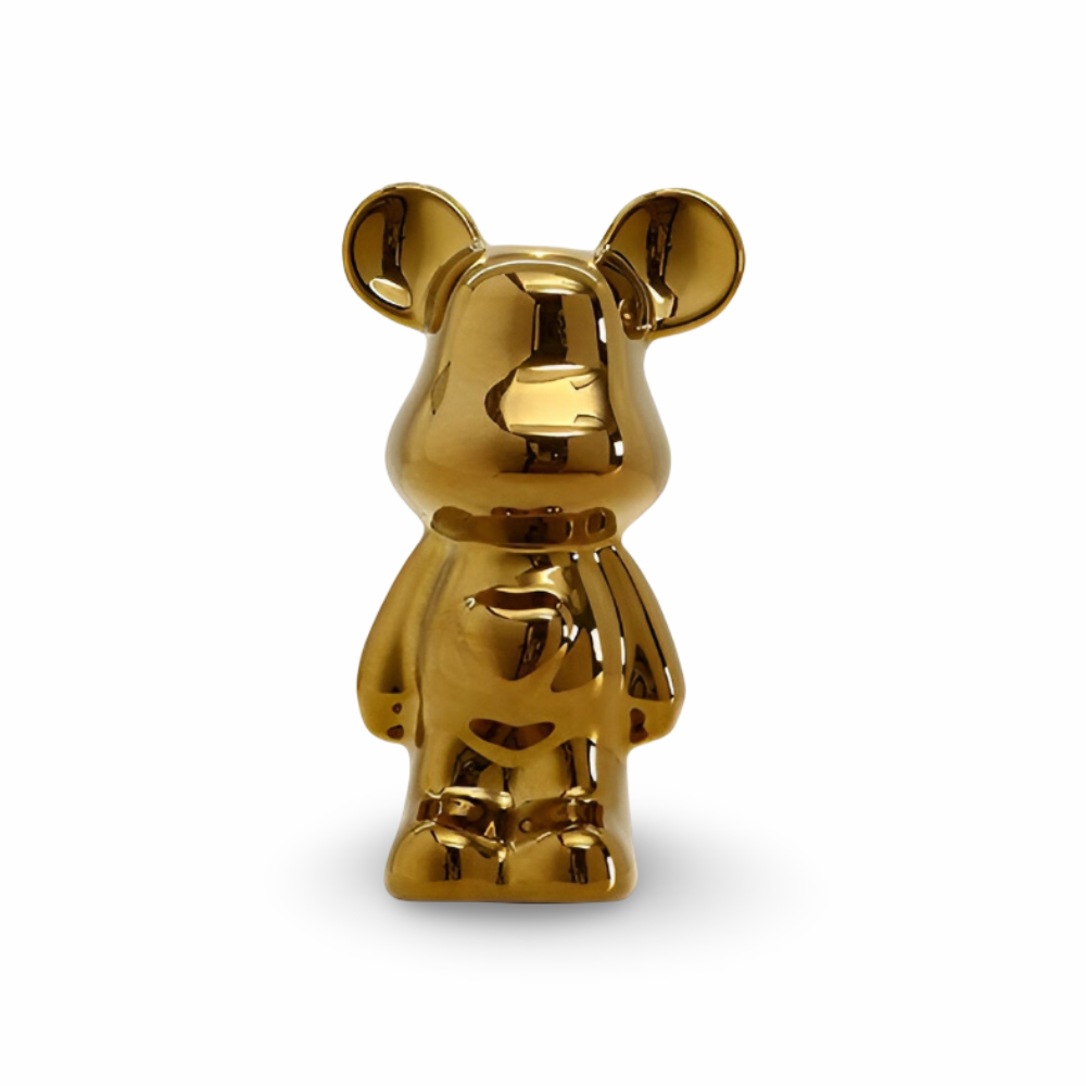 GlossiBear Figur - Färgglad Modern Björkonst Staty