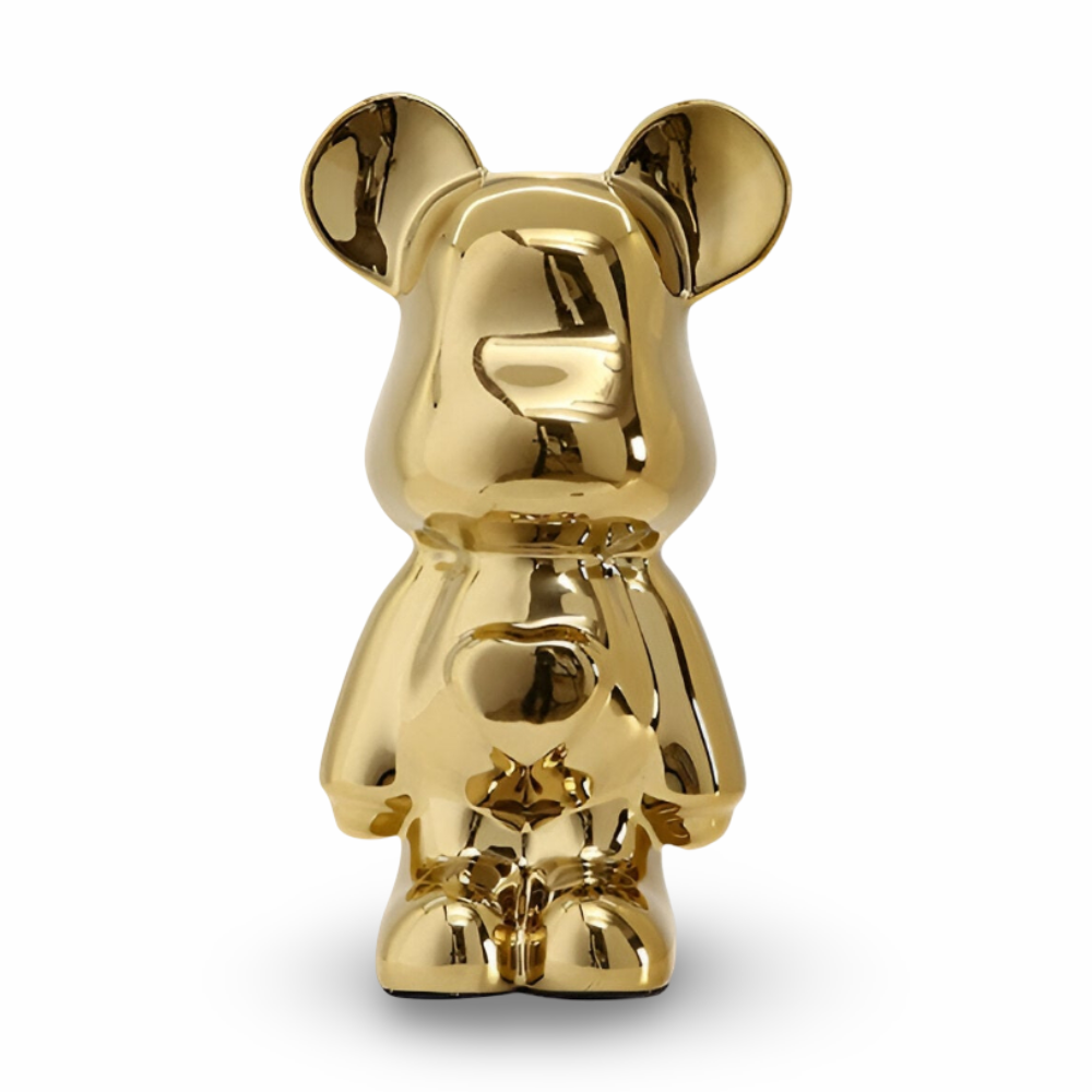 GlossiBear Figur - Färgglad Modern Björkonst Staty