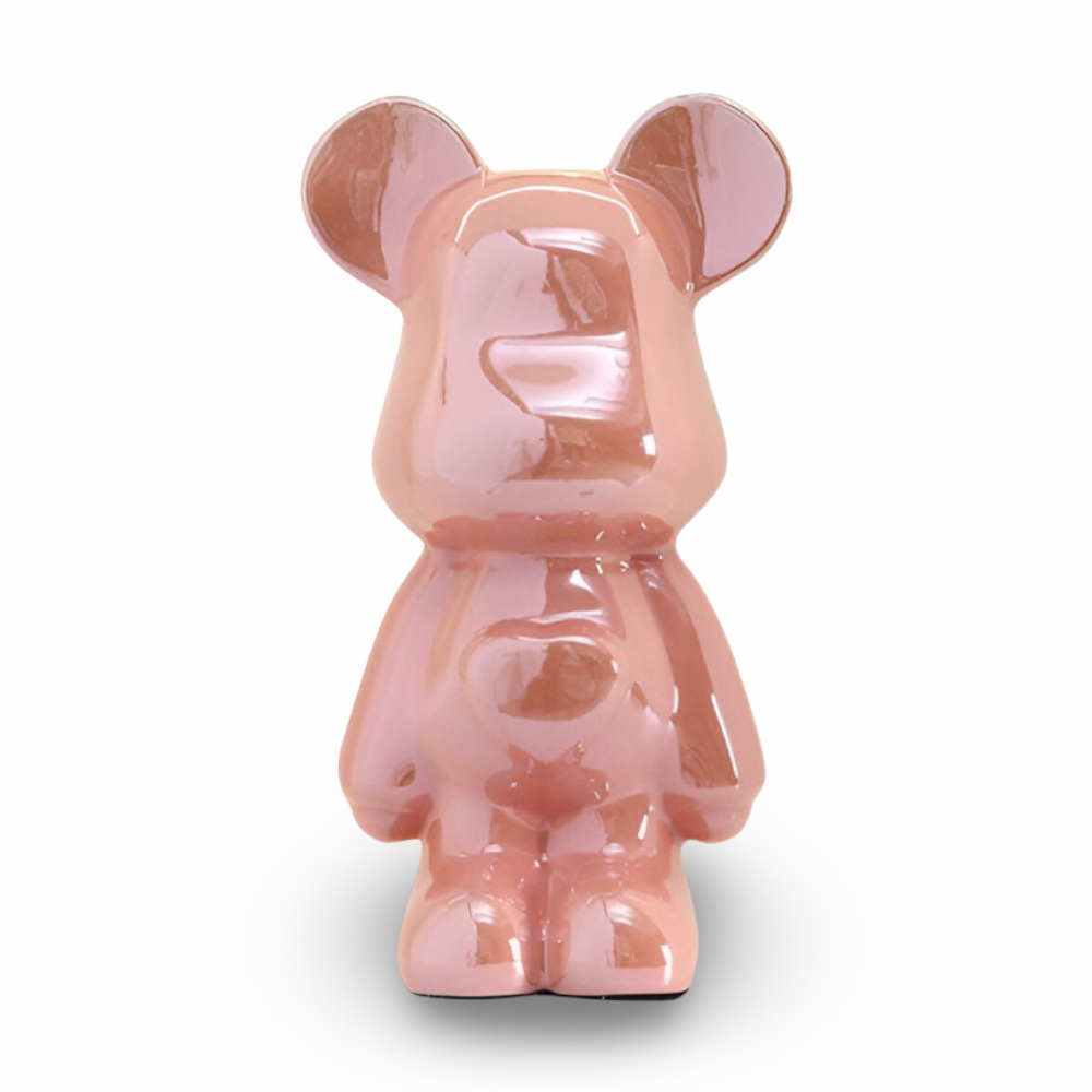 GlossiBear Figur - Färgglad Modern Björkonst Staty