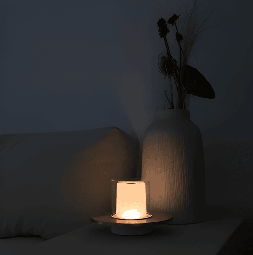 GlowGest Bordslampa - Modern Uppladdningsbar Cylindrisk Ljus LED Skrivbordslampa