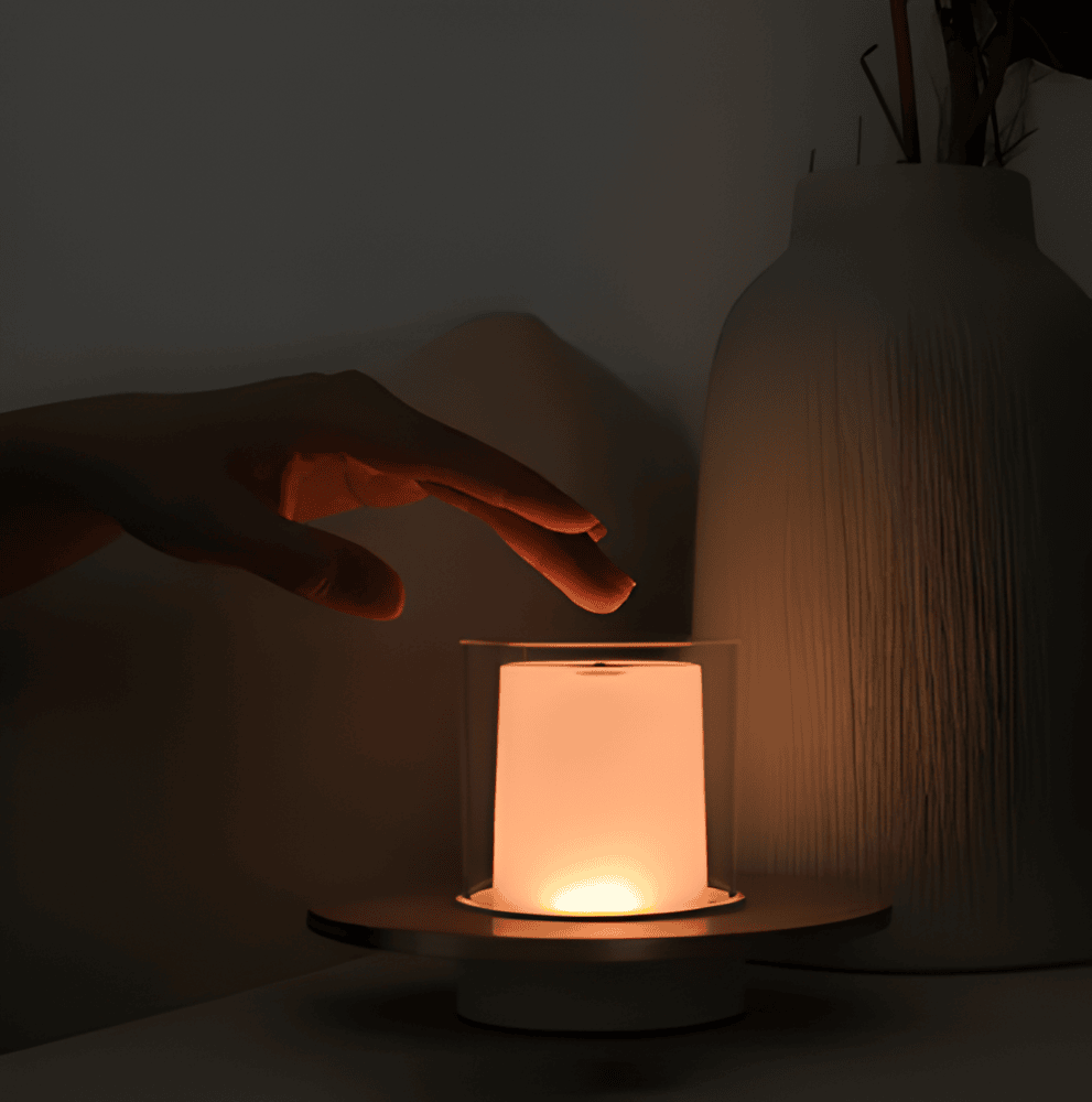 GlowGest Bordslampa - Modern Uppladdningsbar Cylindrisk Ljus LED Skrivbordslampa