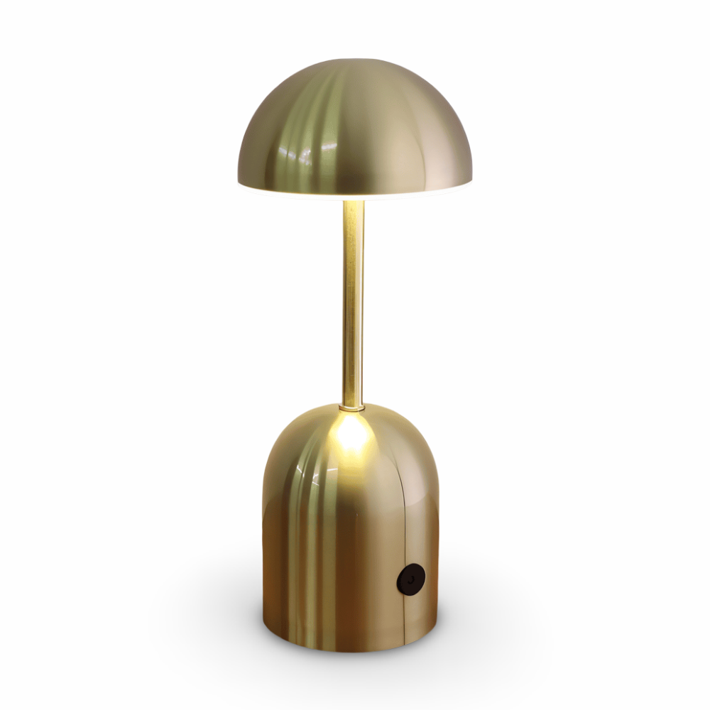 HalfOrb Bordslampa - Elegant Metallisk LED-Lampa med Kupol