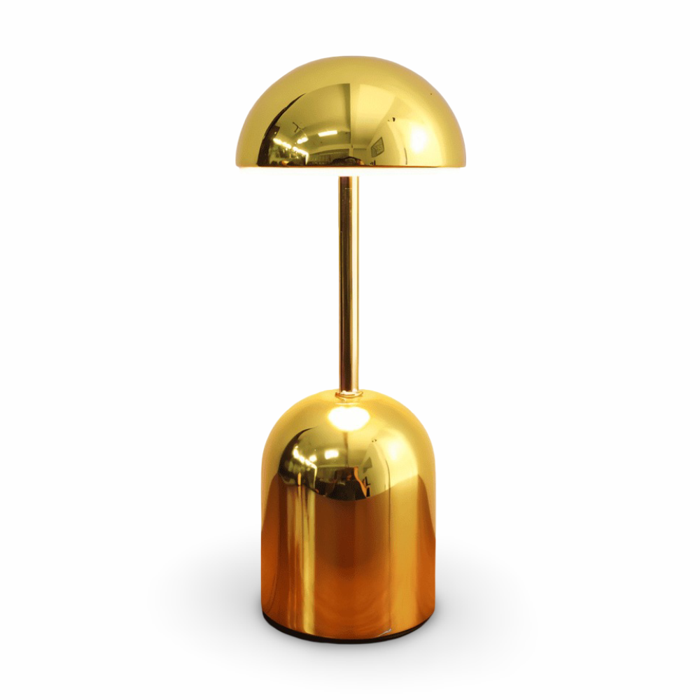 HalfOrb Bordslampa - Elegant Metallisk LED-Lampa med Kupol