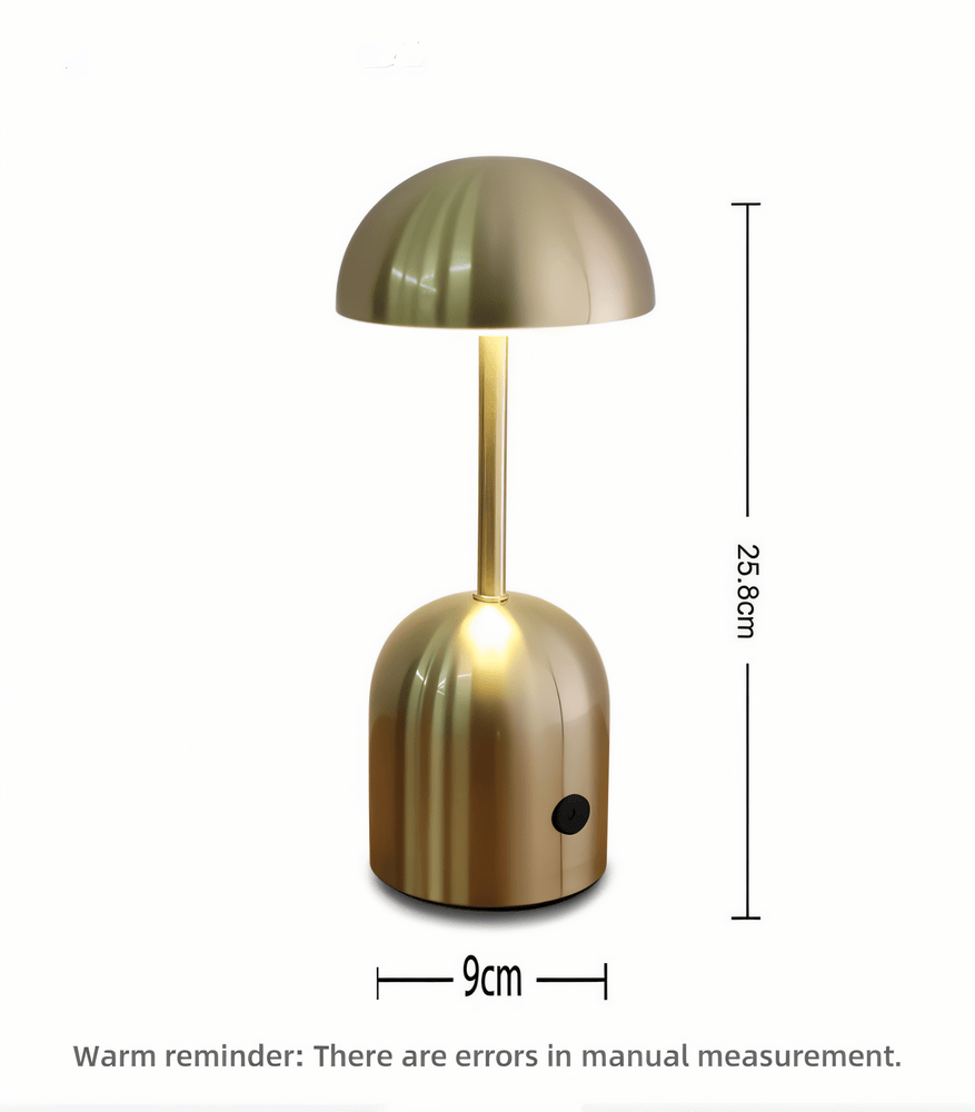 HalfOrb Bordslampa - Elegant Metallisk LED-Lampa med Kupol