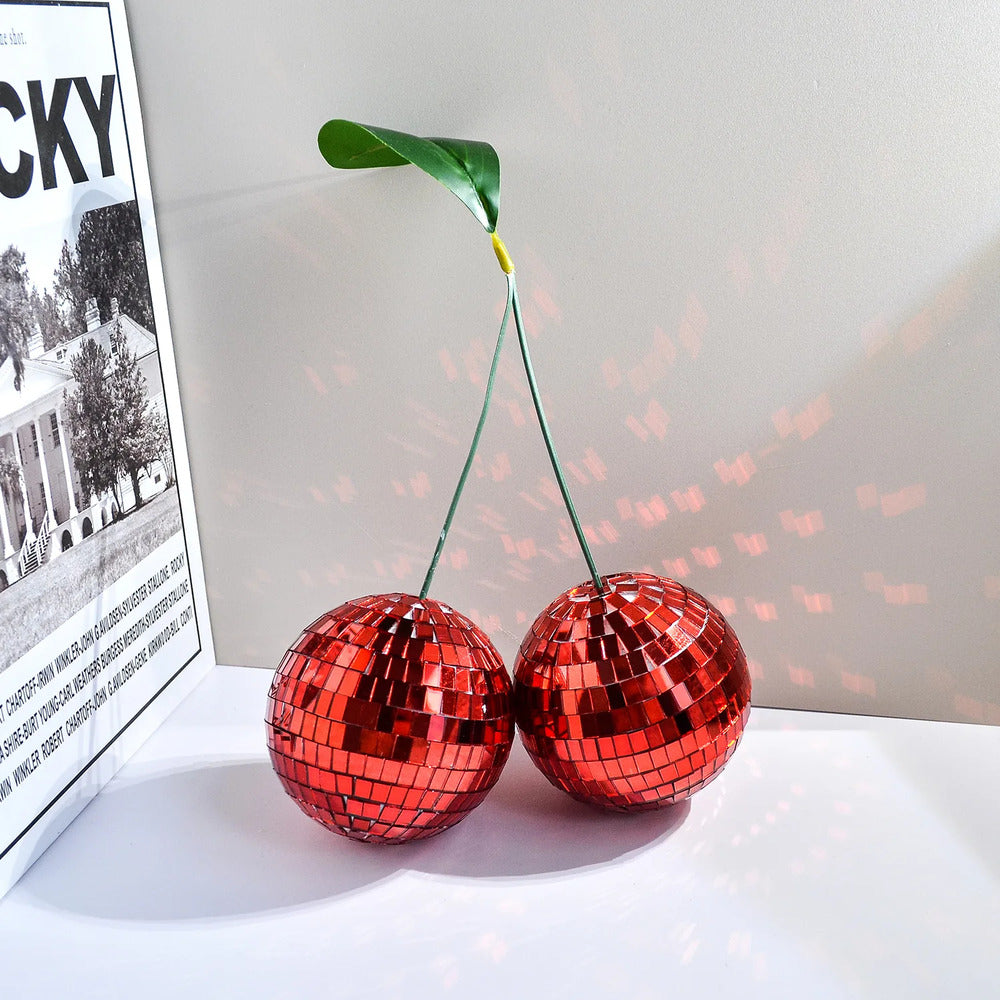 Handgjorda Körsbär Disco Kula - Exklusiva Dekorationsornament för Scen och Partystämning