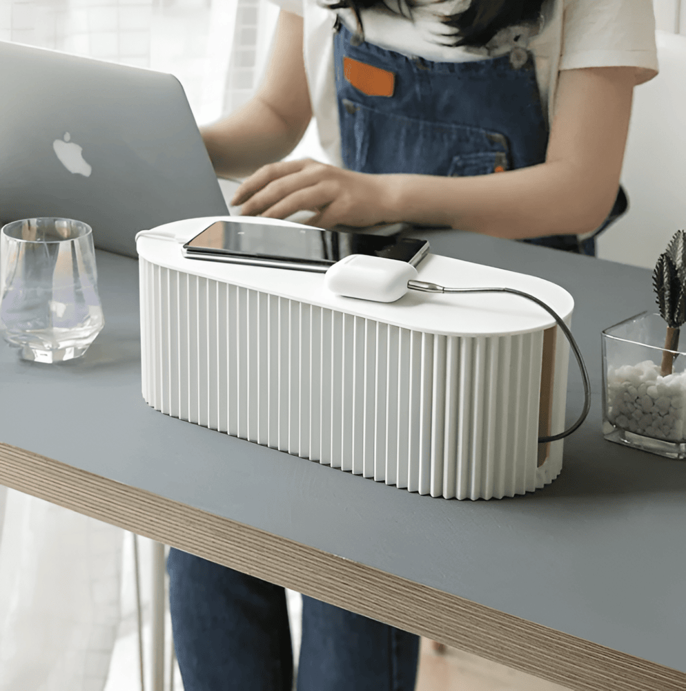 Hid Kabelbox - Minimalistisk Macaron-Förvaring - Laddnings- och Kabelorganisatör
