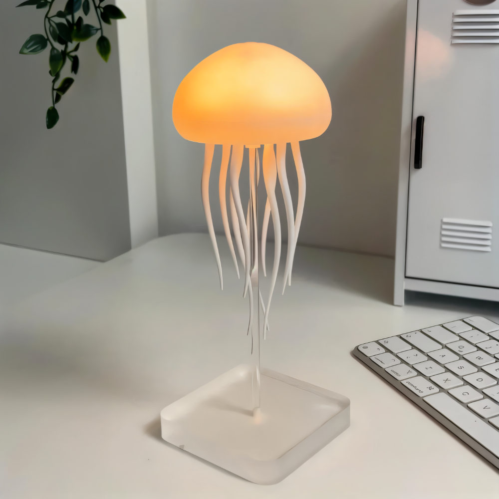 IllumBeats Manet Medusa Bordslampa - Färgskiftande, Röststyrd och Uppladdningsbar Nattlampa