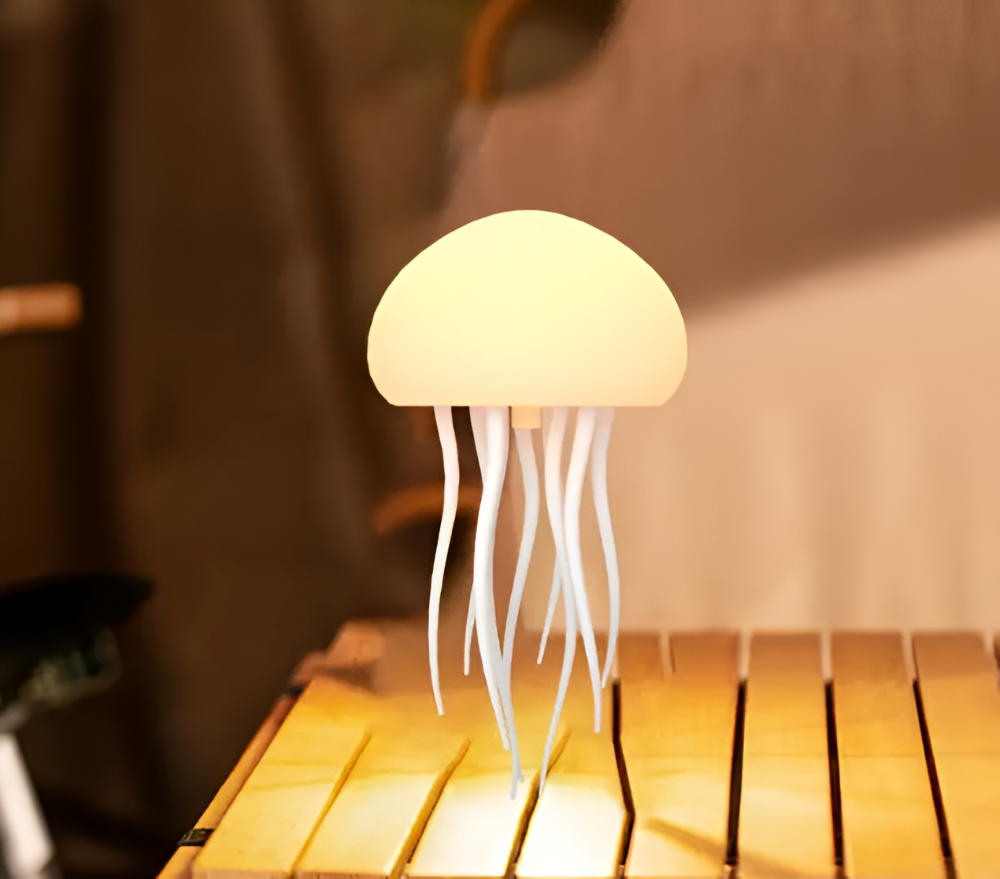 IllumBeats Manet Medusa Bordslampa - Färgskiftande, Röststyrd och Uppladdningsbar Nattlampa