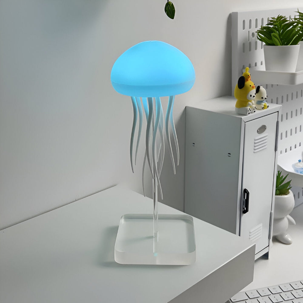 IllumBeats Manet Medusa Bordslampa - Färgskiftande, Röststyrd och Uppladdningsbar Nattlampa