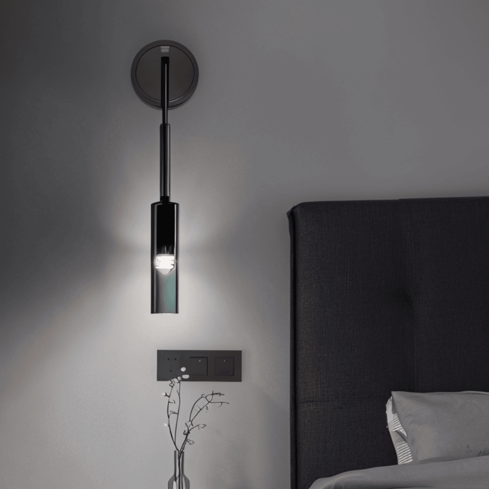 Kristallgrå Vägglampa - Minimalistisk Rökig tub Modern Vägglampa