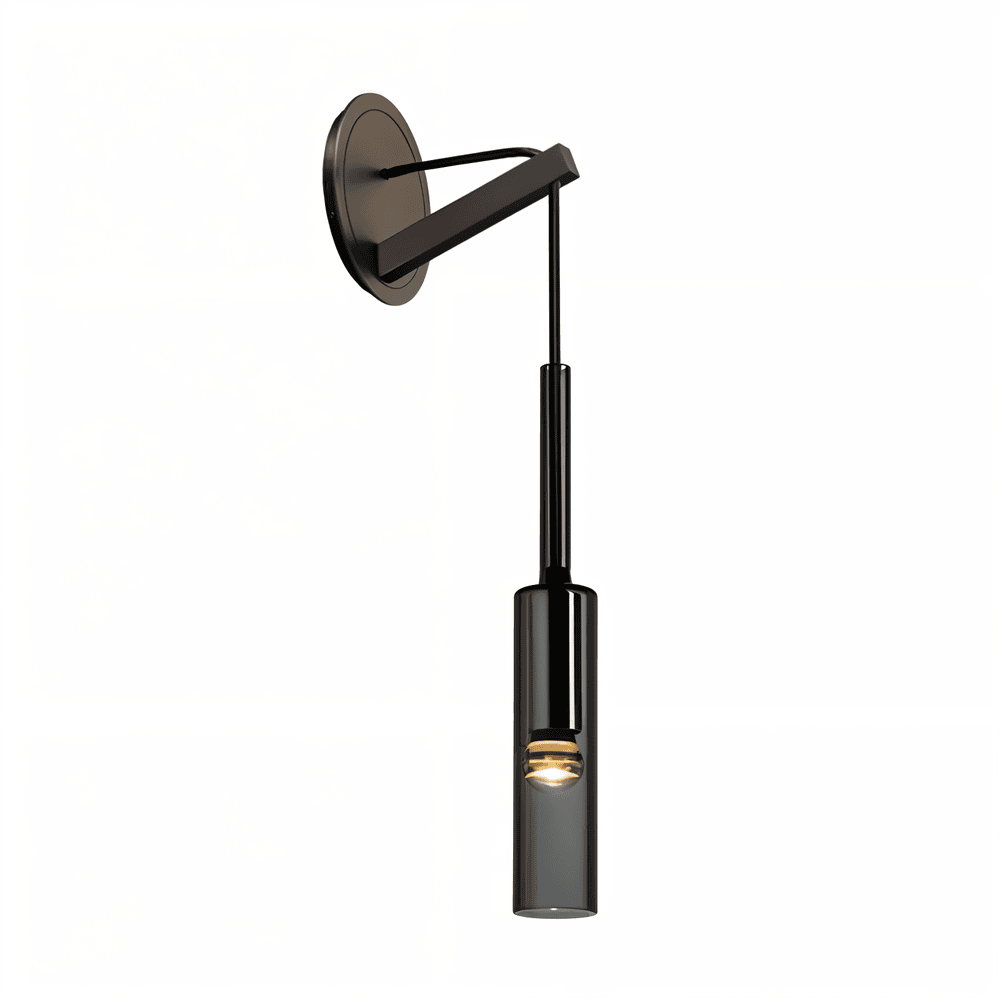 Kristallgrå Vägglampa - Minimalistisk Rökig tub Modern Vägglampa