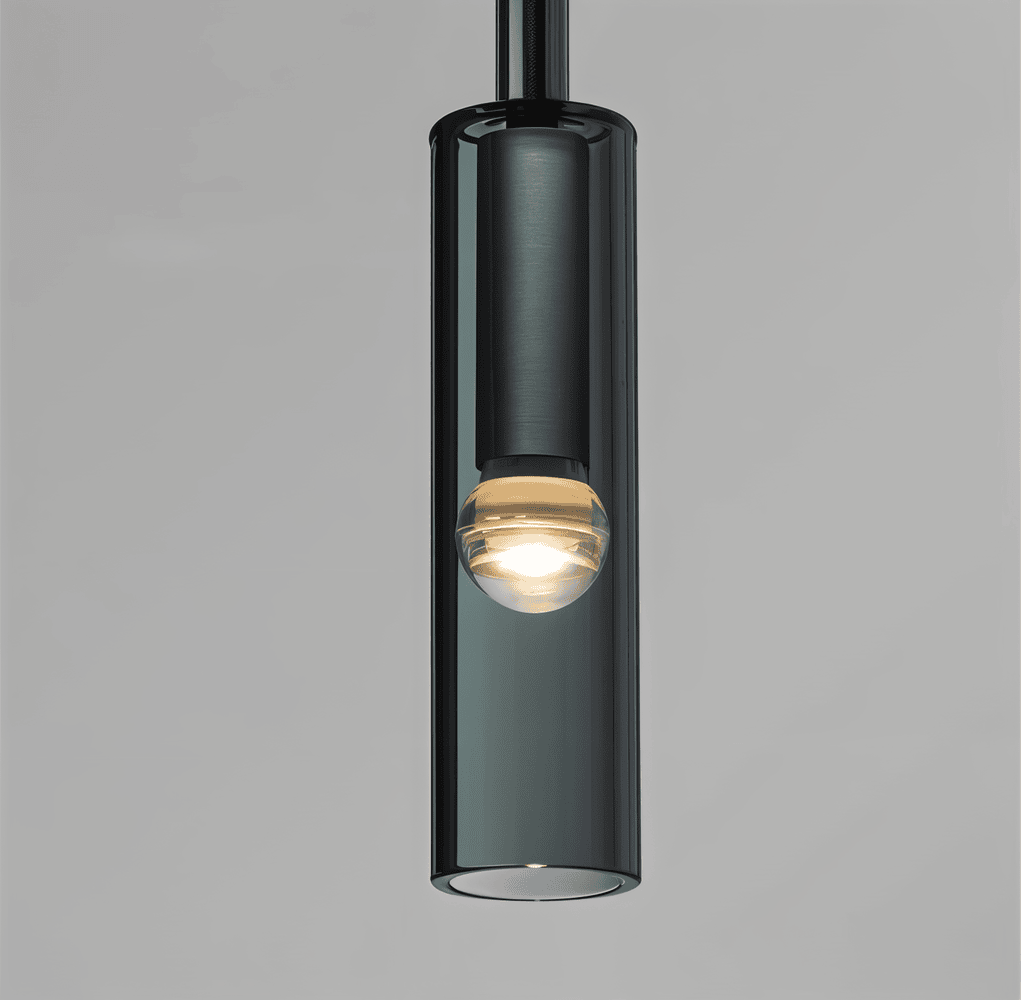 Kristallgrå Vägglampa - Minimalistisk Rökig tub Modern Vägglampa