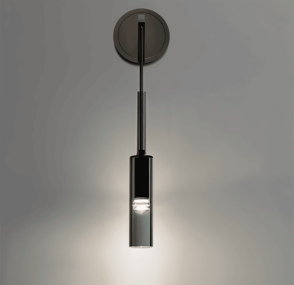 Kristallgrå Vägglampa - Minimalistisk Rökig tub Modern Vägglampa