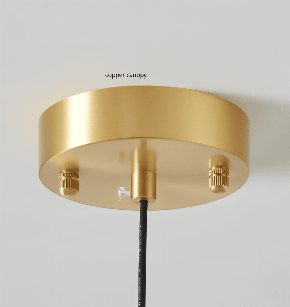 Kupollampa i Koppar - Retro Orange Vit Bauhaus LED-Pendellampa