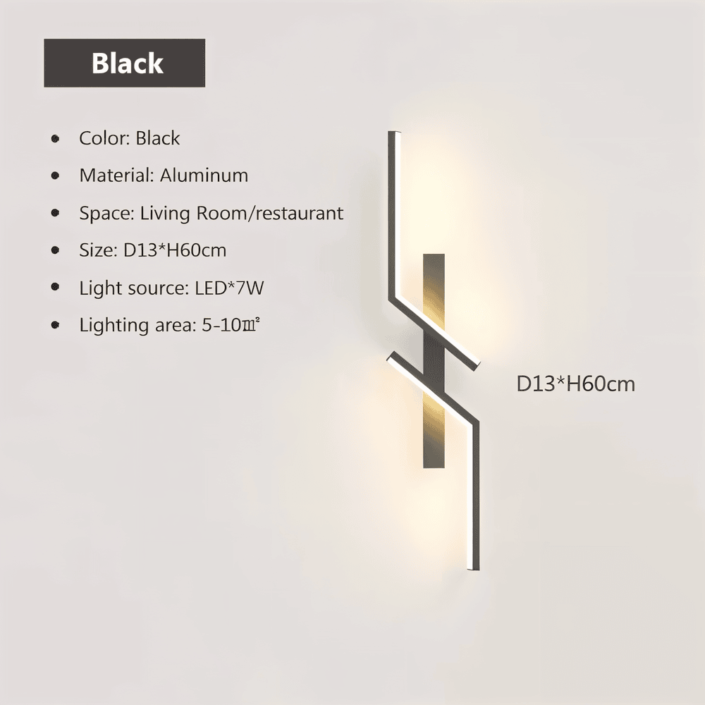 Modern Minimalistisk Led-Vägglampa i Stripform