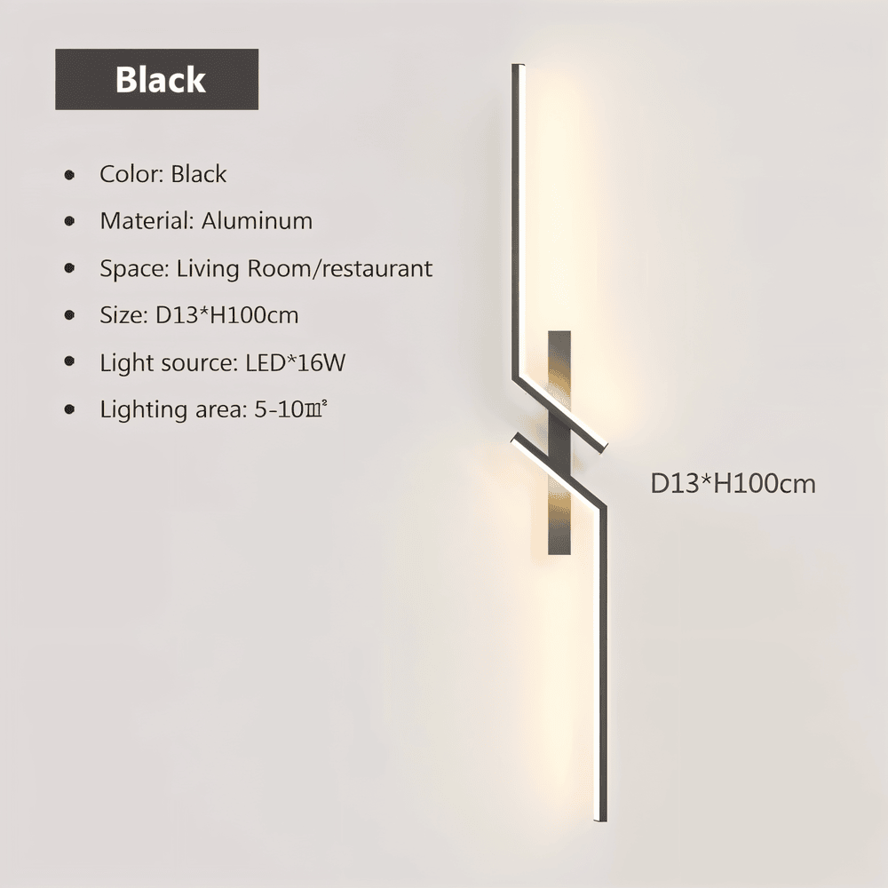 Modern Minimalistisk Led-Vägglampa i Stripform