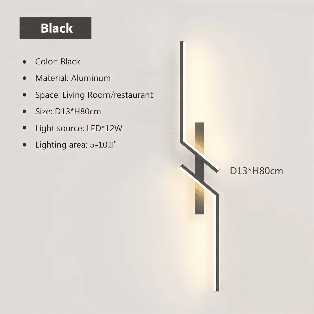 Modern Minimalistisk Led-Vägglampa i Stripform