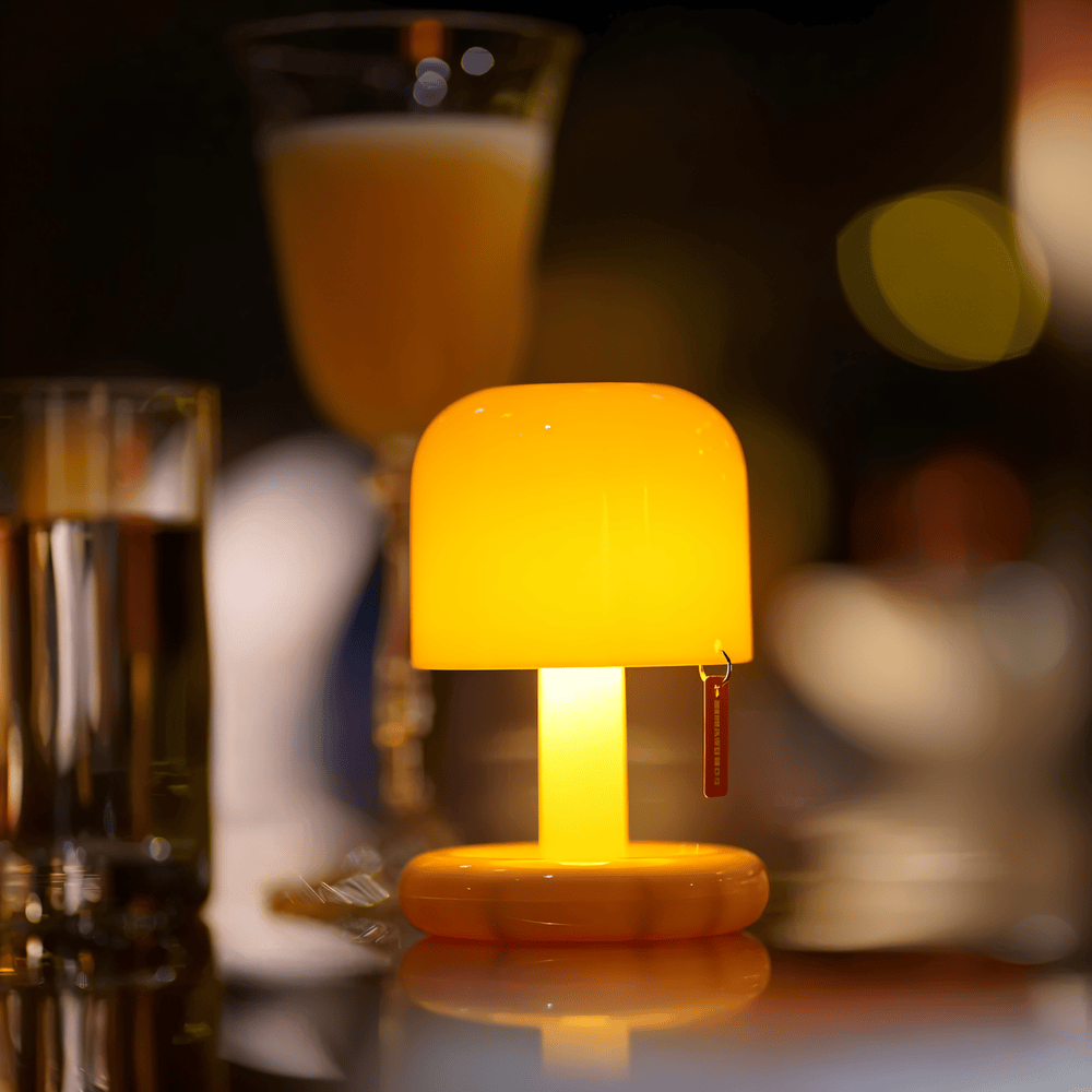 Lil'Sunset NightLight - Förtrollande Bordslampa med Minisvamp