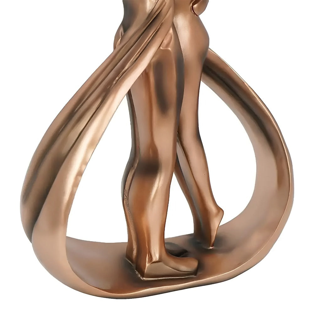Lovers' Bond Staty - Konstnärlig Skulptur av ett Kyssande Par