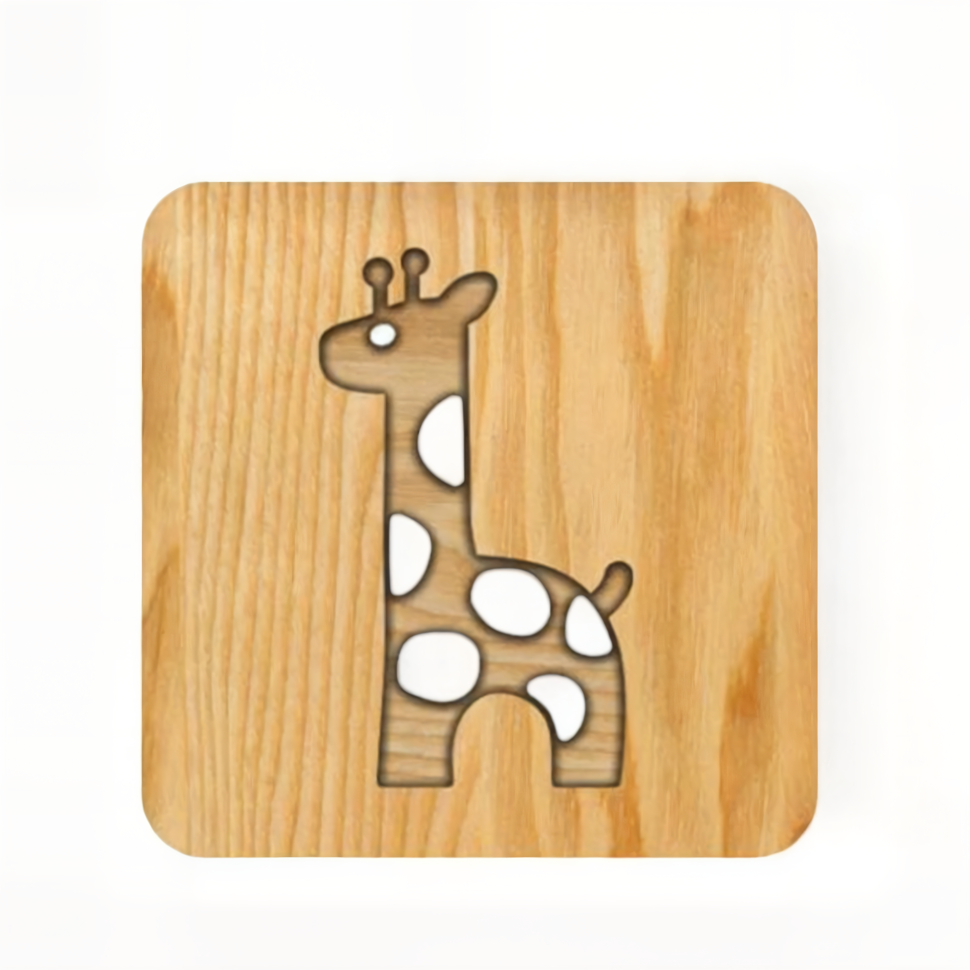 LumaCarve - Giraff LED-Sänglampa Av Trä