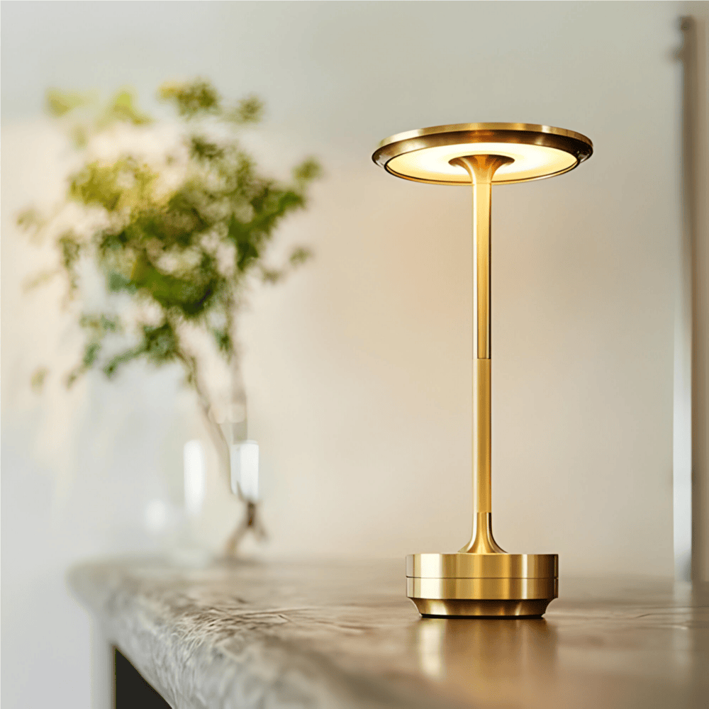 LumaLight Sladdlös Designlampa: USB-Laddningsbar, Touchstyrd Bordslampa för Stämningsbelysning