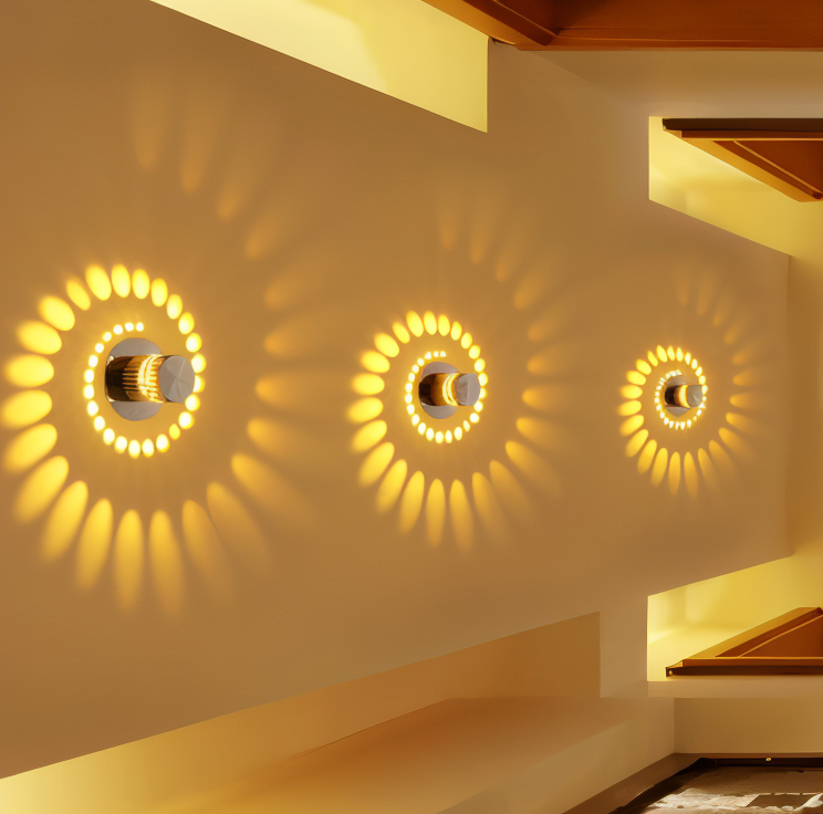 LuminBlast Vägglampa - Cylindrisk Vägglampa - Färgglada Spiralformade Vägglampor LED