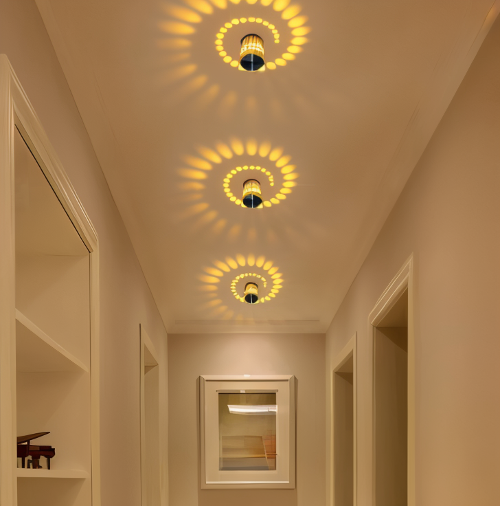 LuminBlast Vägglampa - Cylindrisk Vägglampa - Färgglada Spiralformade Vägglampor LED