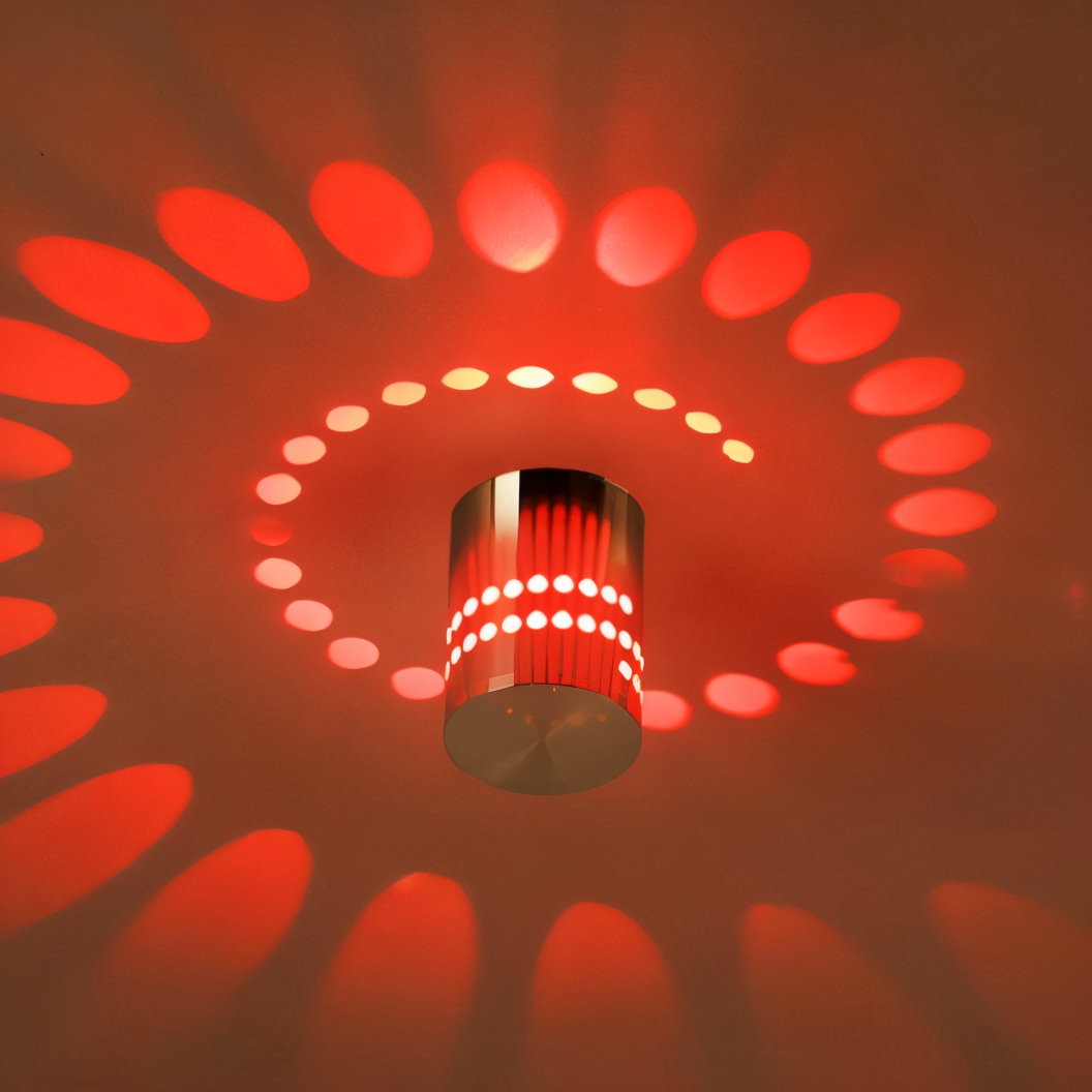 LuminBlast Vägglampa - Cylindrisk Vägglampa - Färgglada Spiralformade Vägglampor LED