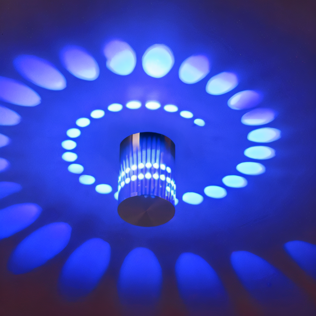 LuminBlast Vägglampa - Cylindrisk Vägglampa - Färgglada Spiralformade Vägglampor LED