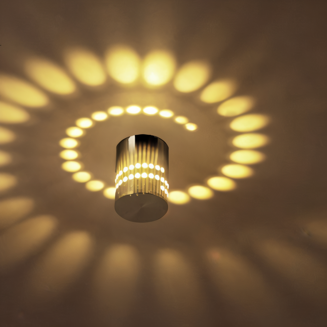LuminBlast Vägglampa - Cylindrisk Vägglampa - Färgglada Spiralformade Vägglampor LED