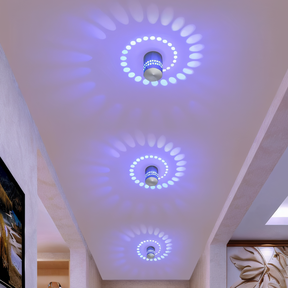 LuminBlast Vägglampa - Cylindrisk Vägglampa - Färgglada Spiralformade Vägglampor LED