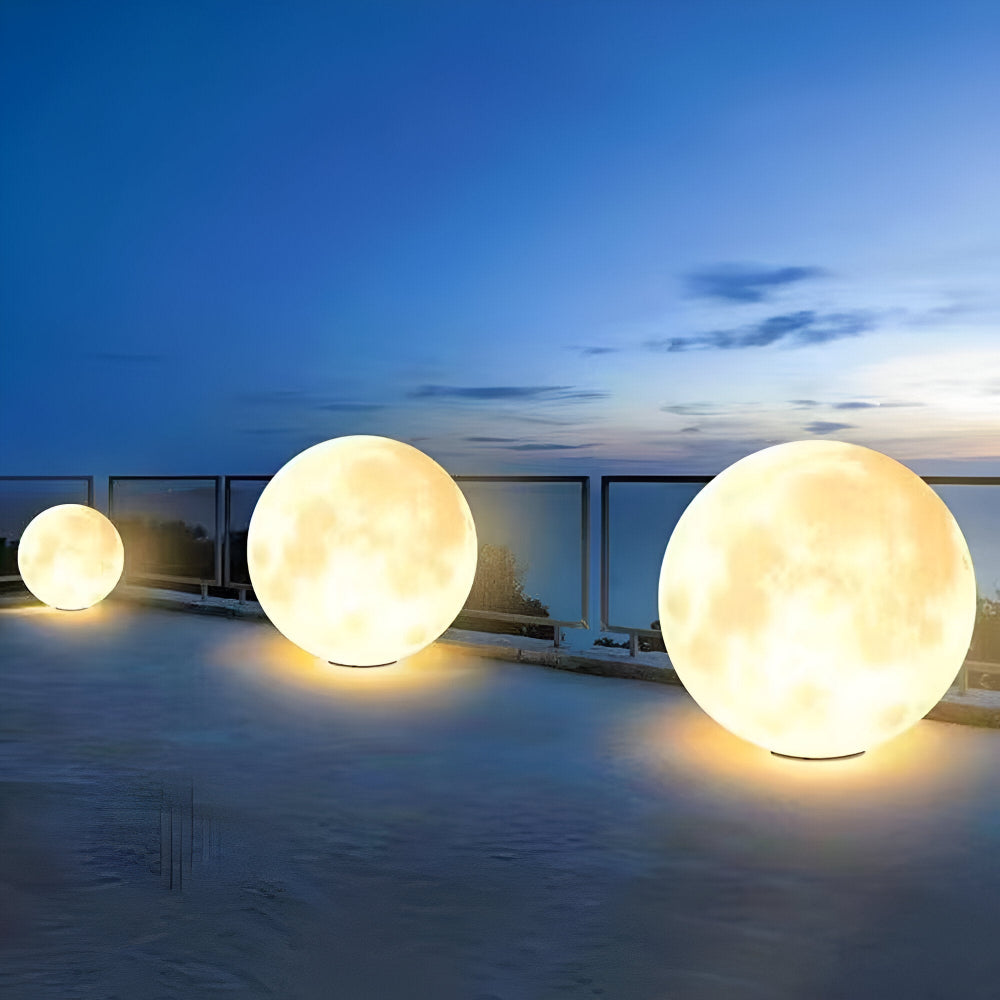 LunaLumena - Solenergi Månbelysning för Trädgård - IP65 Solarlampa Trädgård