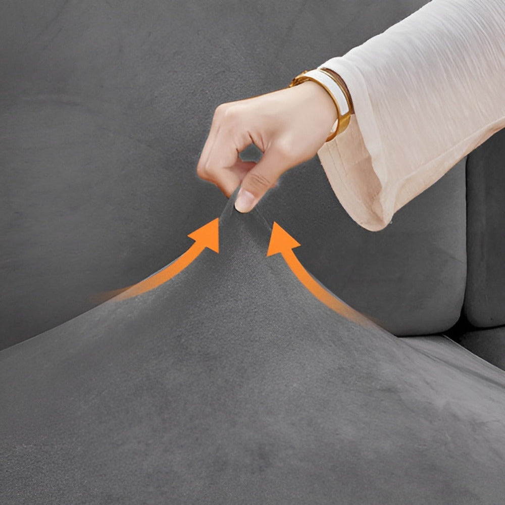 Sofföverdrag i sammet - Smidigt Sofföverdrag med Ultra-Stretch