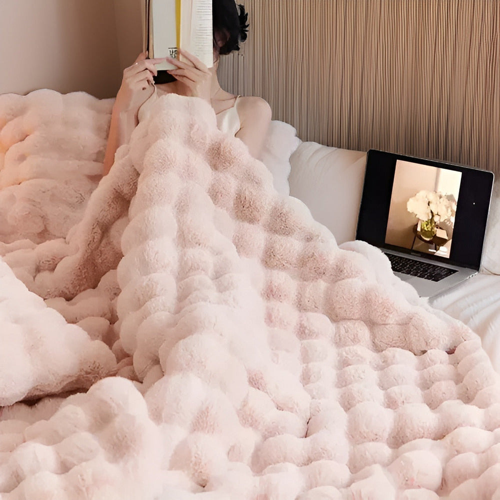 LuxeFleece - Mysig Och Elegant Värmefilt för Komfort När du är På Språng