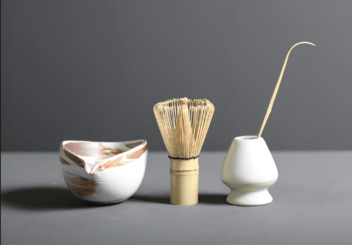 Matcha-set i keramik och bambu – 4 delar – japanskt te-set med tillbehör