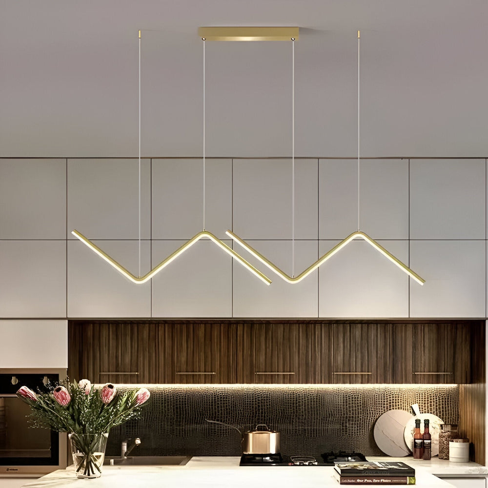 Luxurzi Pendellampa - Lyxig Triangulär LED Pendellampa