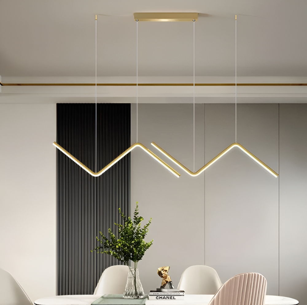 Luxurzi Pendellampa - Lyxig Triangulär LED Pendellampa