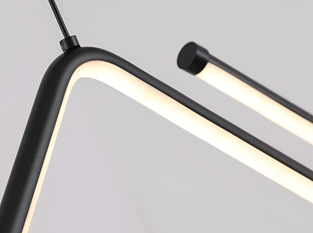 Luxurzi Pendellampa - Lyxig Triangulär LED Pendellampa