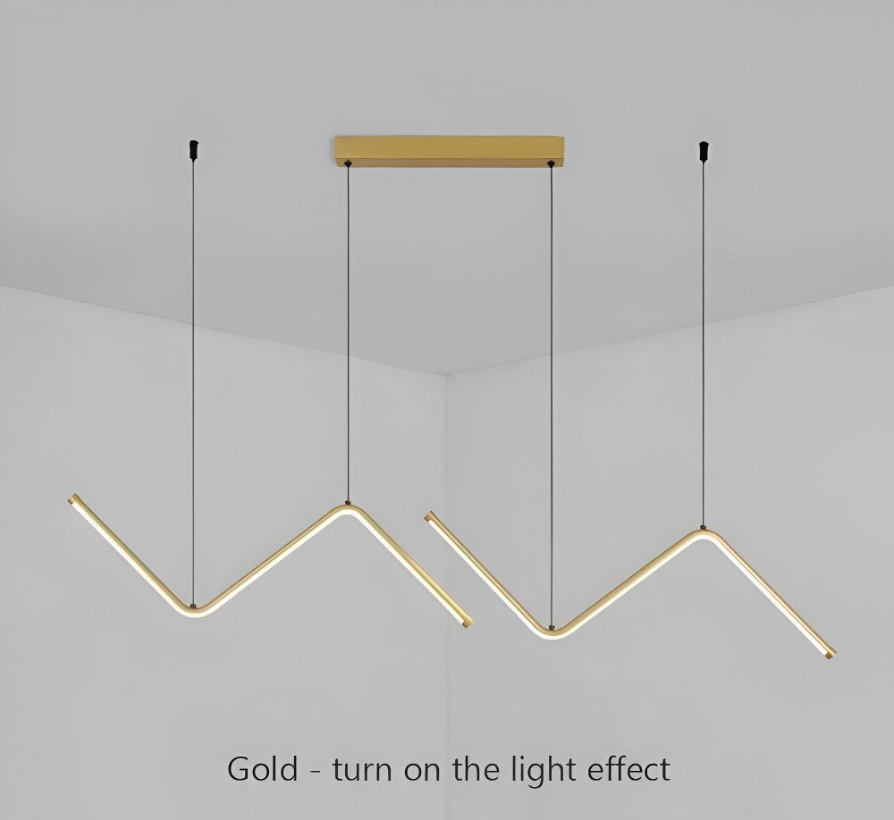 Luxurzi Pendellampa - Lyxig Triangulär LED Pendellampa
