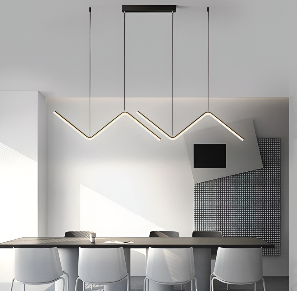 Luxurzi Pendellampa - Lyxig Triangulär LED Pendellampa