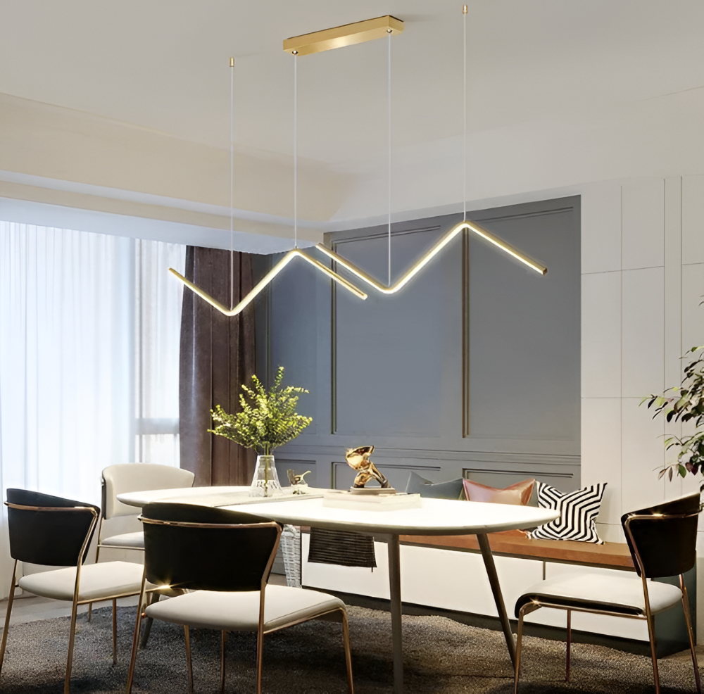 Luxurzi Pendellampa - Lyxig Triangulär LED Pendellampa