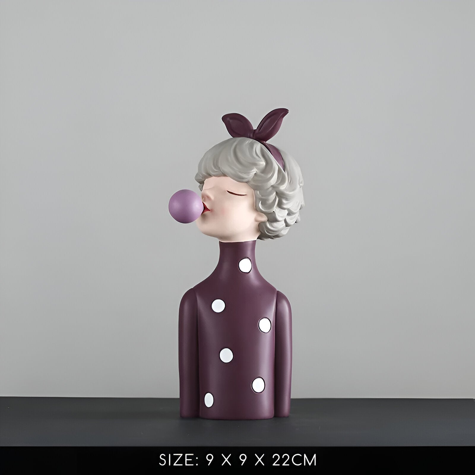 Missy Statyer - Eleganta Flickfigurer i Harts med Hårbåge