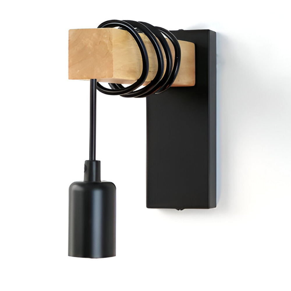 Naturlig Trä Vägglampa - Minimalistiska Rustika Vägglampor LED