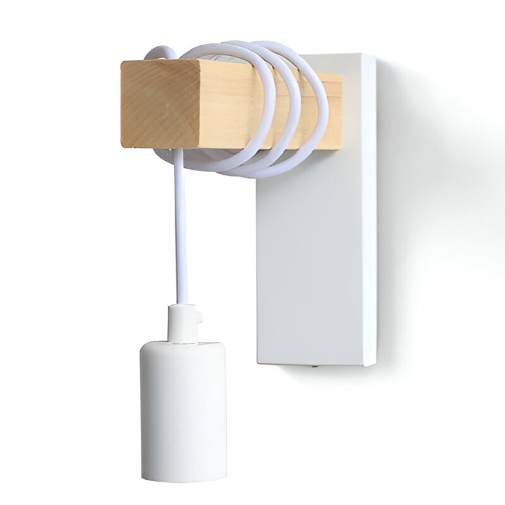 Naturlig Trä Vägglampa - Minimalistiska Rustika Vägglampor LED