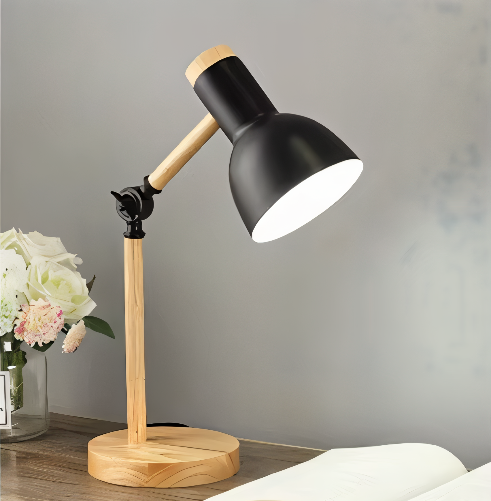 Nordelux Bordslampa - Färgglad Macaron LED Justerbar Skrivbordslampa i Trä