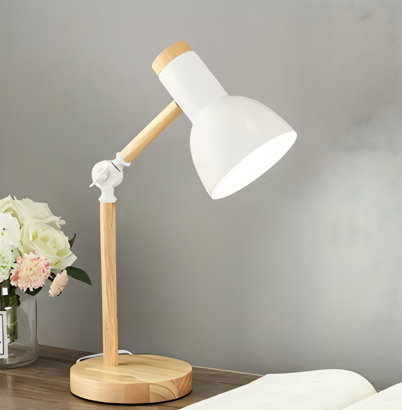 Nordelux Bordslampa - Färgglad Macaron LED Justerbar Skrivbordslampa i Trä