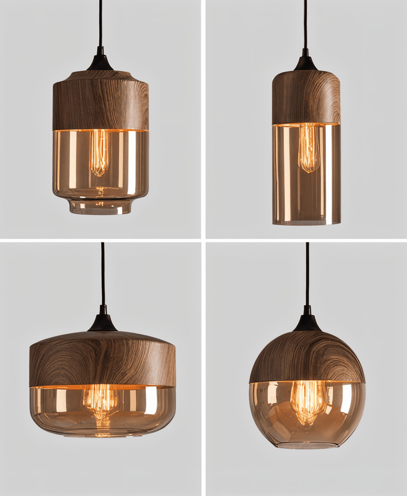 Nordic Gleam - Moderna Loftpendlar i Retroglas