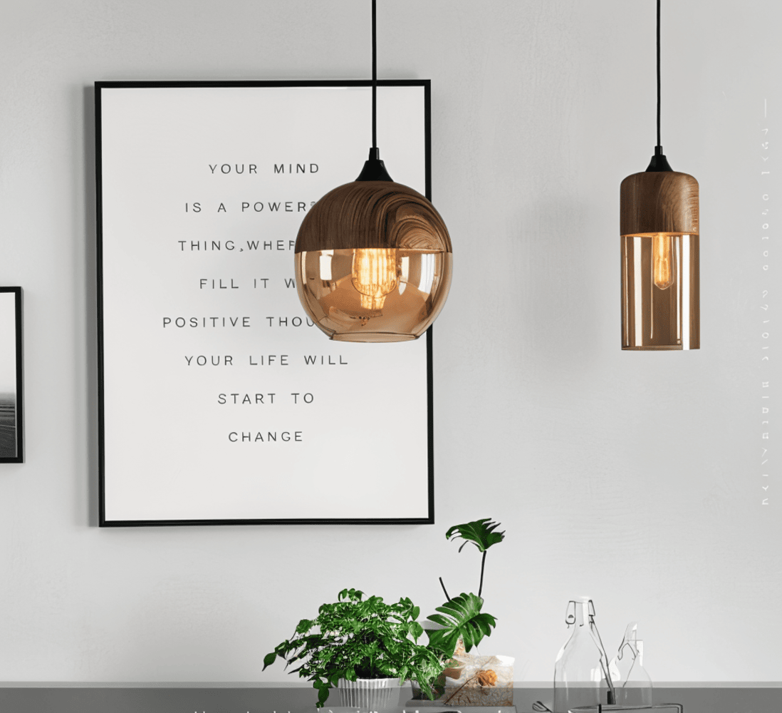 Nordic Gleam - Moderna Loftpendlar i Retroglas