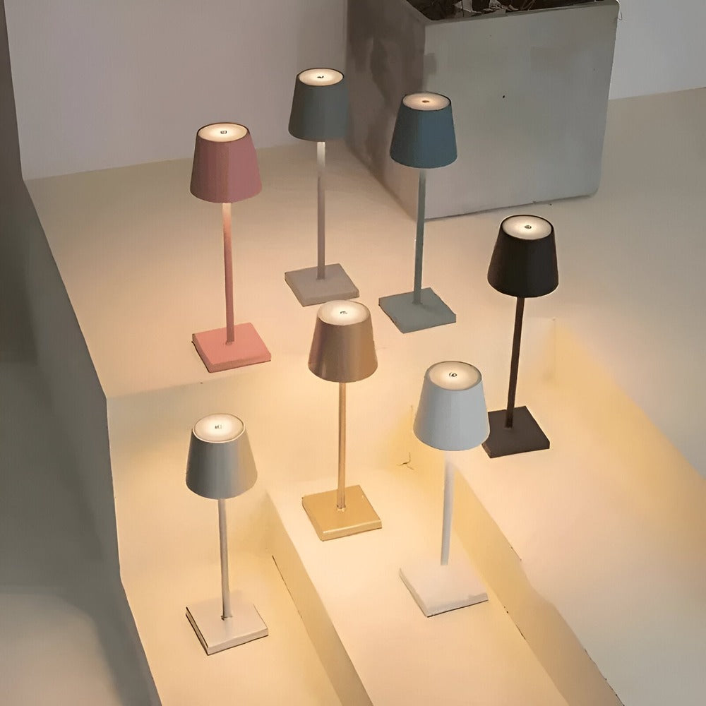 Vintage Dimbar Sladdlös LED-Bordslampa med Vattentät Design
